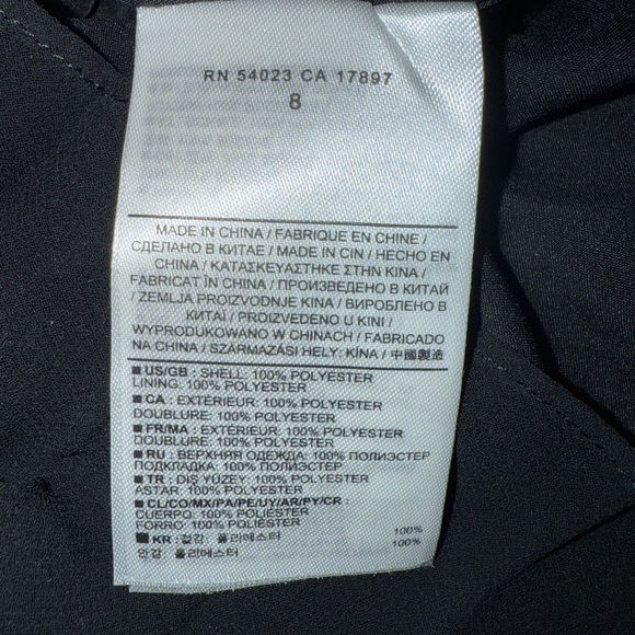 Banana Republic PLEATED CHIFFON MIDI SKIRT women’s size 8 black - Picture 11 of 12